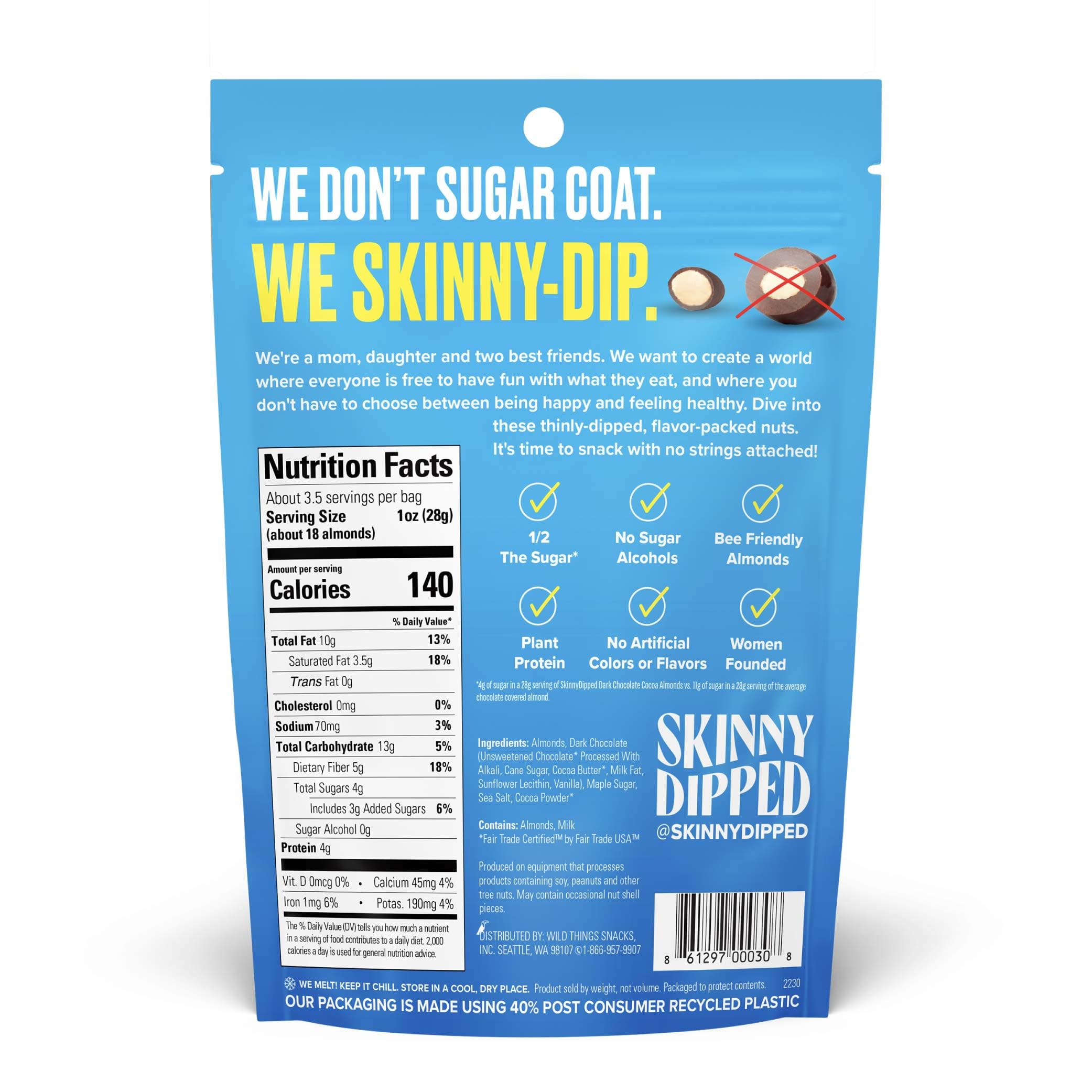 SkinnyDipped Lemon Bliss Almonds, citrus-kissed almonds with chocolate