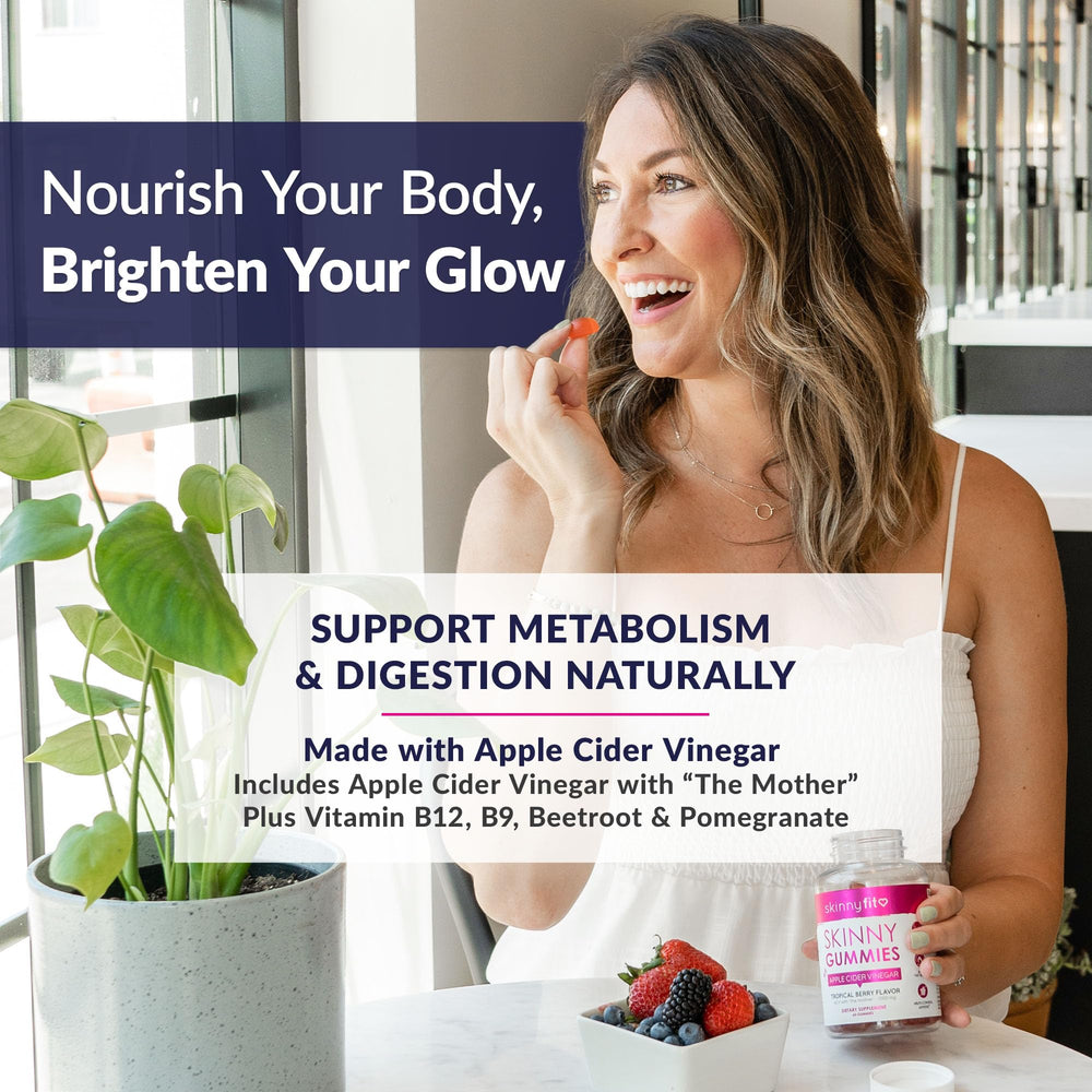 SkinnyFit Gummies with B9 and B12 for energy and metabolism support.