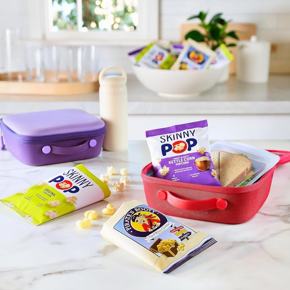 SkinnyPop Kettle Corn 0.5oz bag with sweet crunch.