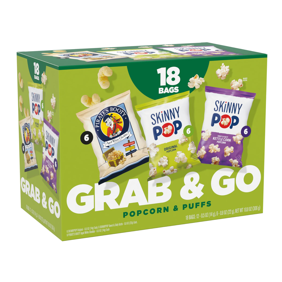 SkinnyPop lunch box mix 18-pack, perfect for on-the-go snacking.