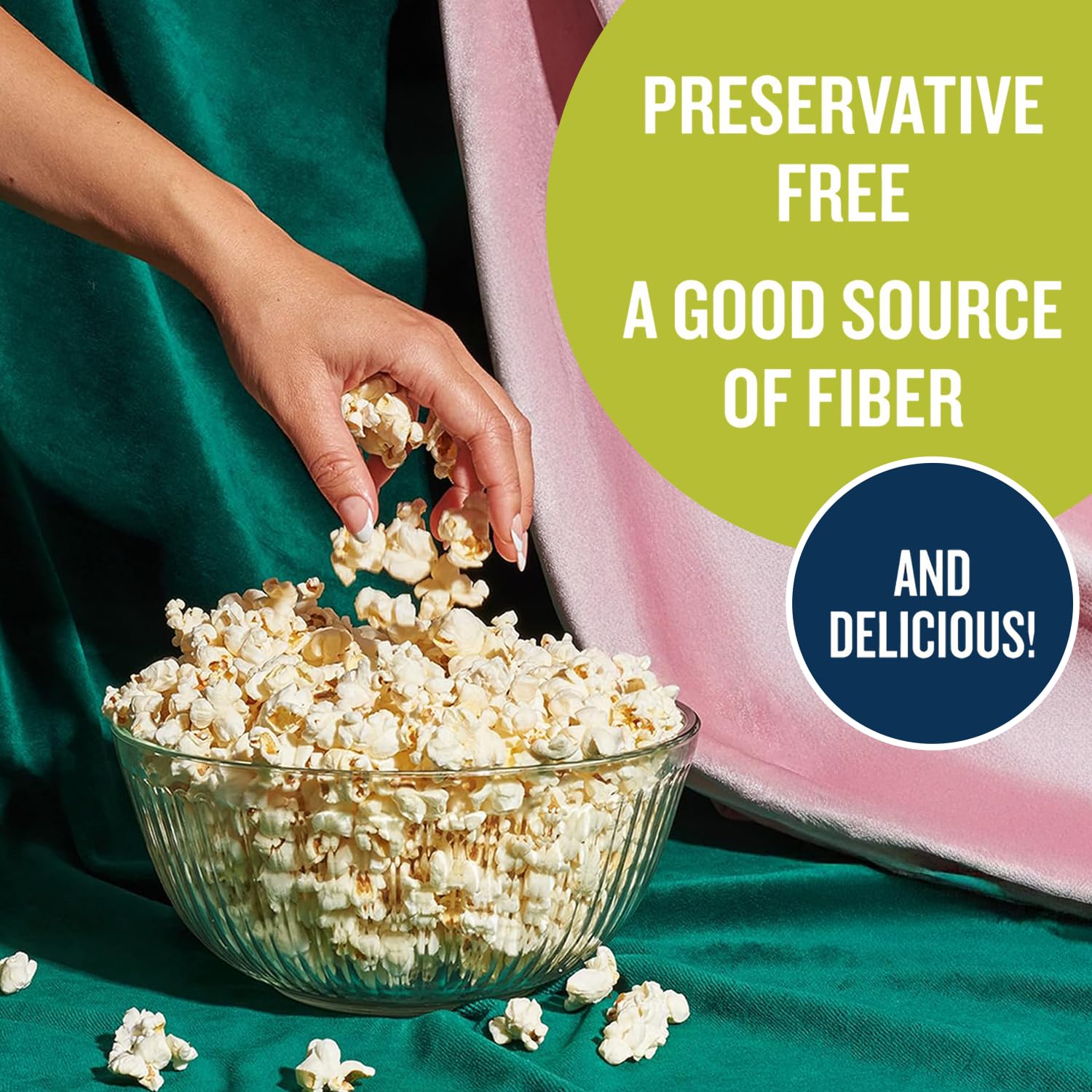 Textured, light popcorn kernels for a satisfying crunch