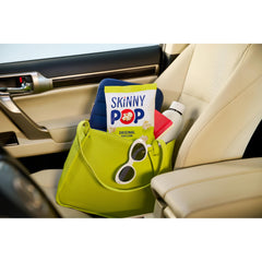 SkinnyPop popcorn crisp texture close-up suggests a satisfying, light snack.