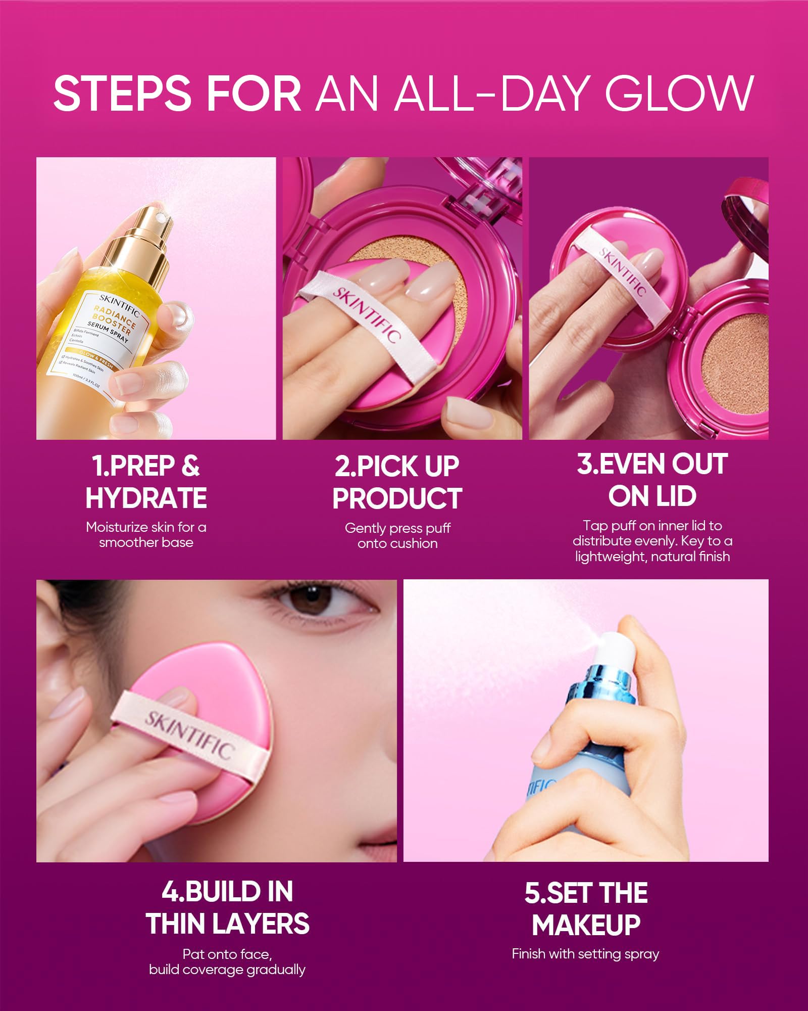 SKINTIFIC Cover Glow branding packaging elegant case design
