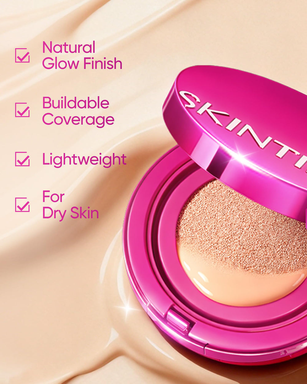SKINTIFIC Cover Glow natural radiant finish on skin showcases healthy glow