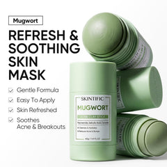 Smoothed clay stick glides over T-zone for easy, mess-free application.