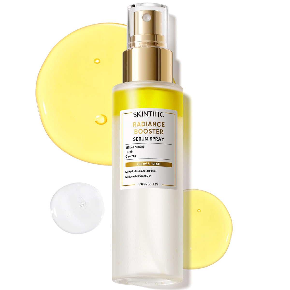 Skintific Radiance Booster Serum Spray packaging for an all-in-one mist