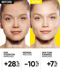 Skintific Radiance Booster Serum Spray used as makeup primer for smoother skin