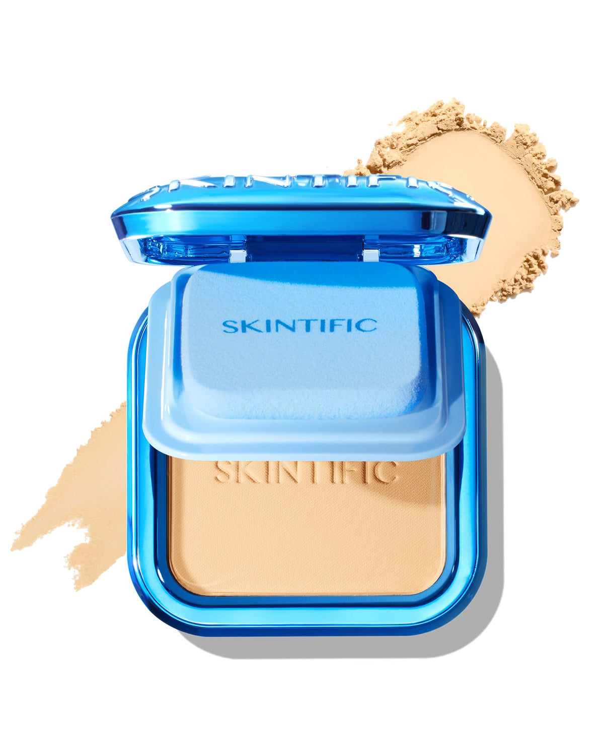 SKINTIFIC Ultra Cover Powder packaging shown, compact and travel-friendly for quick touch-ups