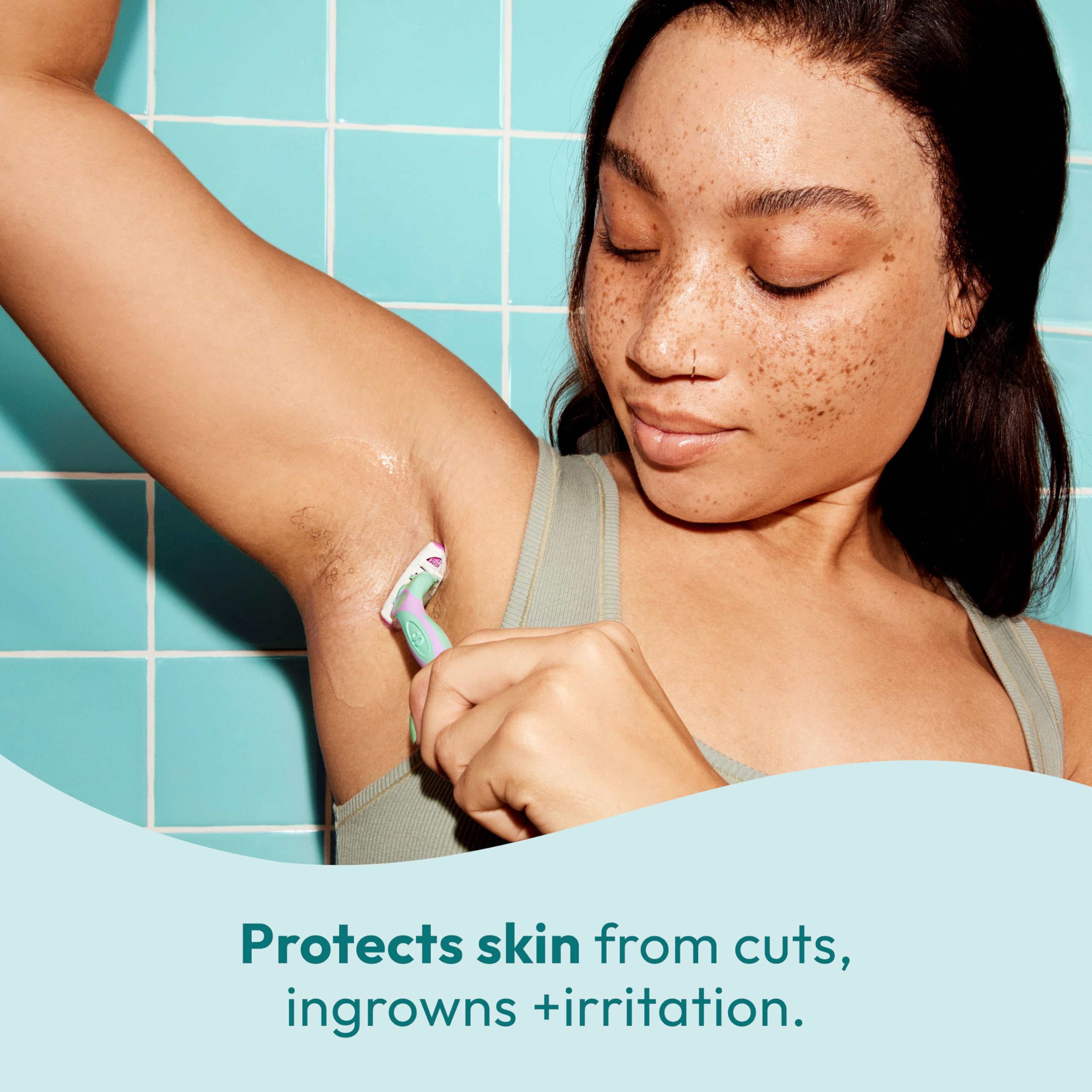 Safe for full-body use, including delicate areas, with protective glide.