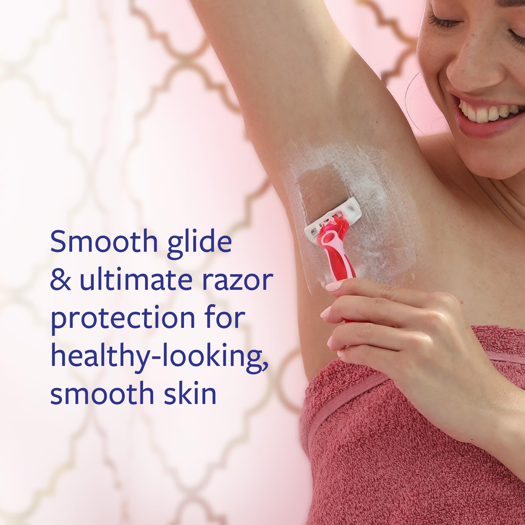 Skintimate Skin Therapy bottle with lanolin and vitamin E nourishes dry skin during shaving.