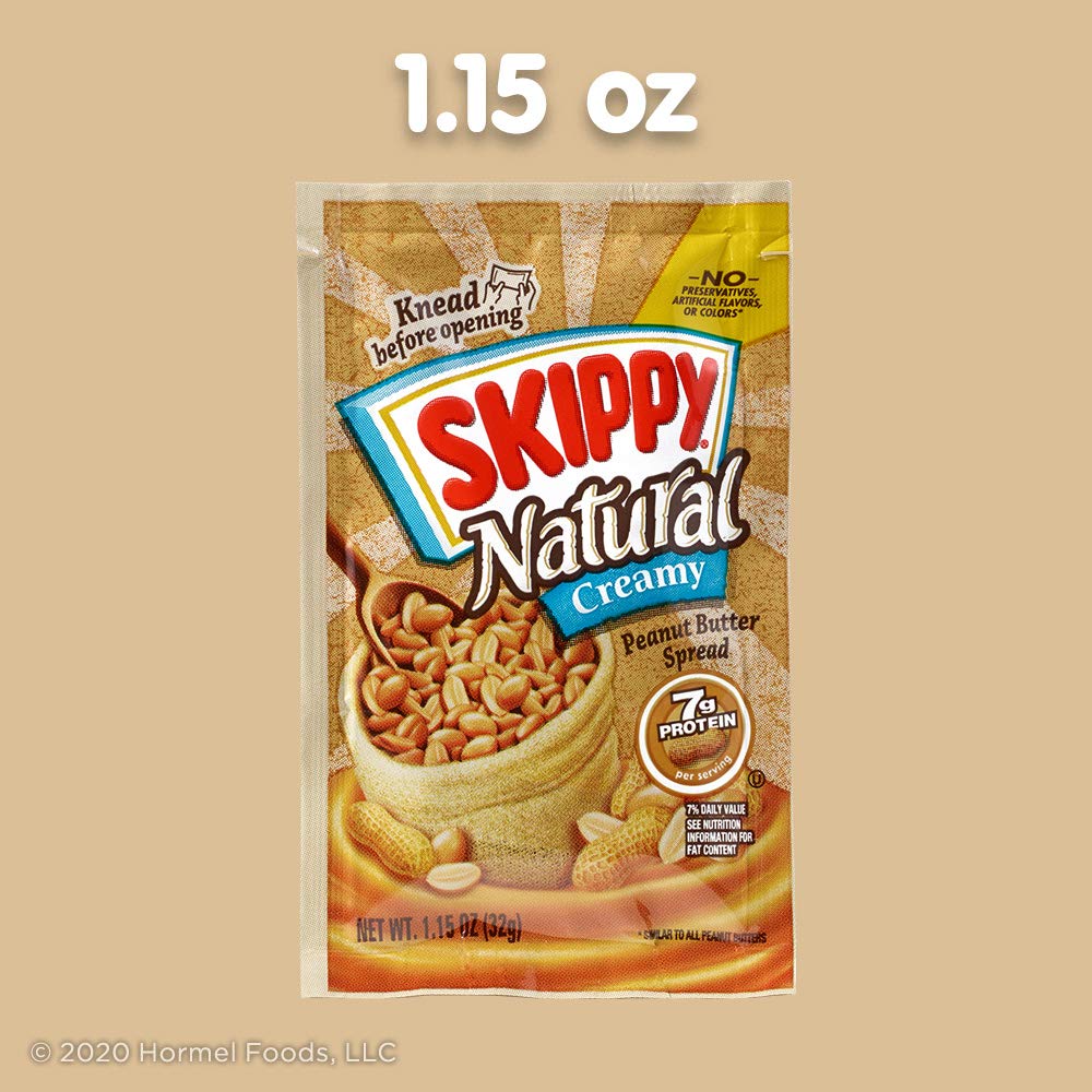 SKIPPY gluten-free peanut butter squeeze pack option