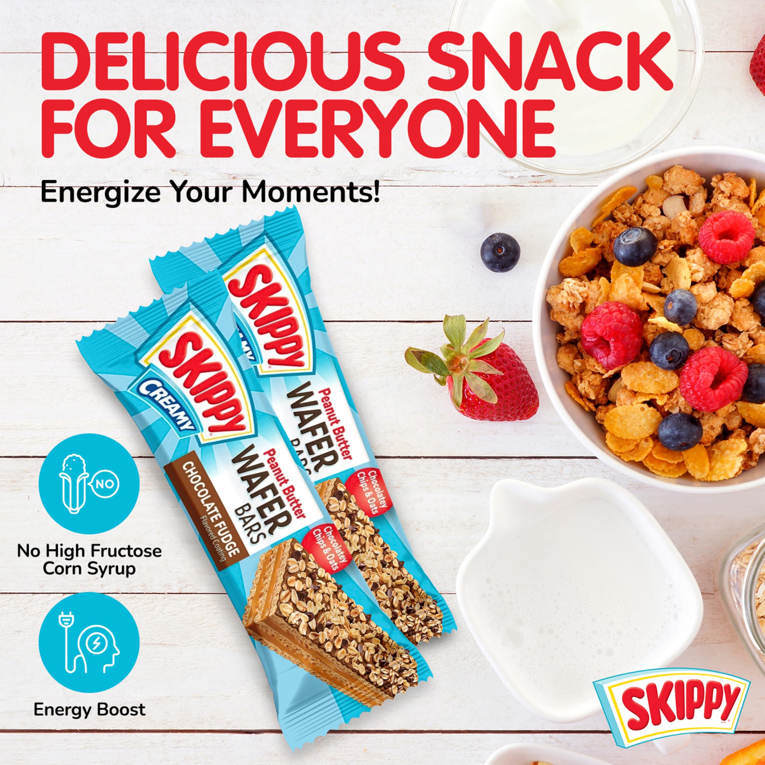 SKIPPY peanut butter swirl adds rich flavor to every bite
