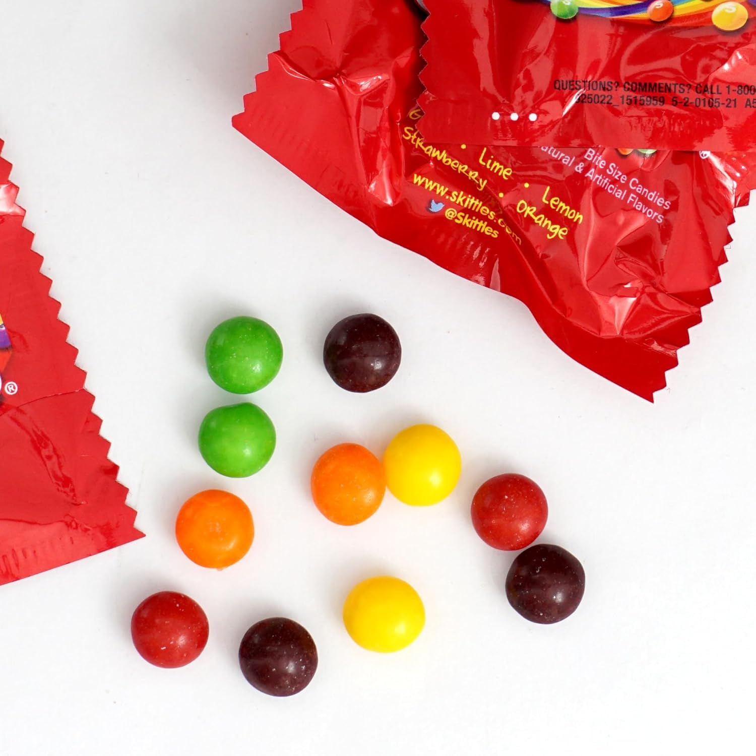 Skittles original flavors in bite-sized packs ideal for lunchboxes and treats.