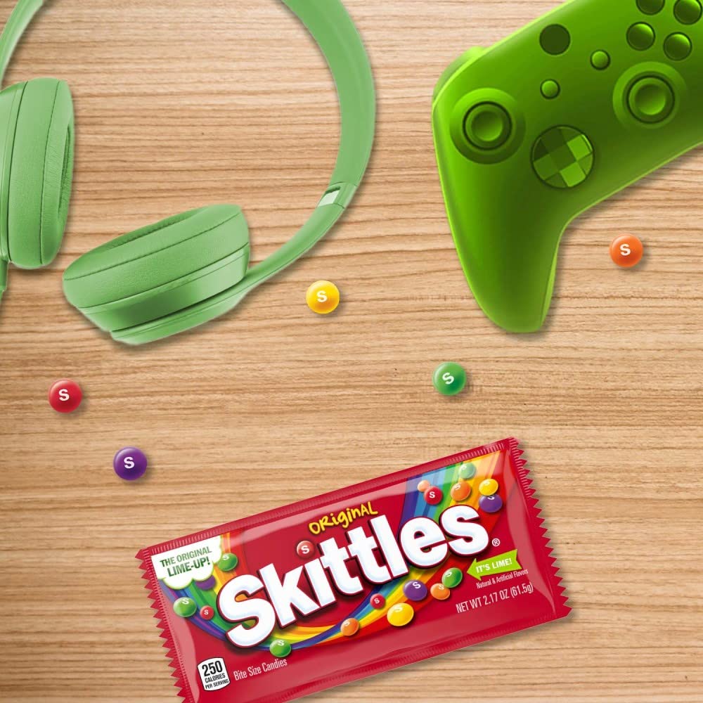 Skittles Original movie night snack option for the couch