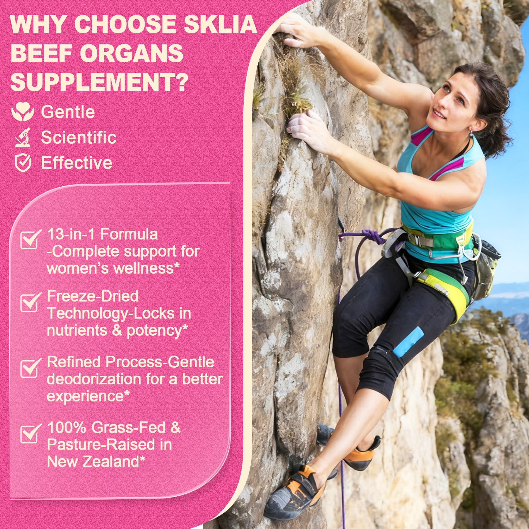 Heme iron and B vitamins in SKLIA support energy metabolism and wellness