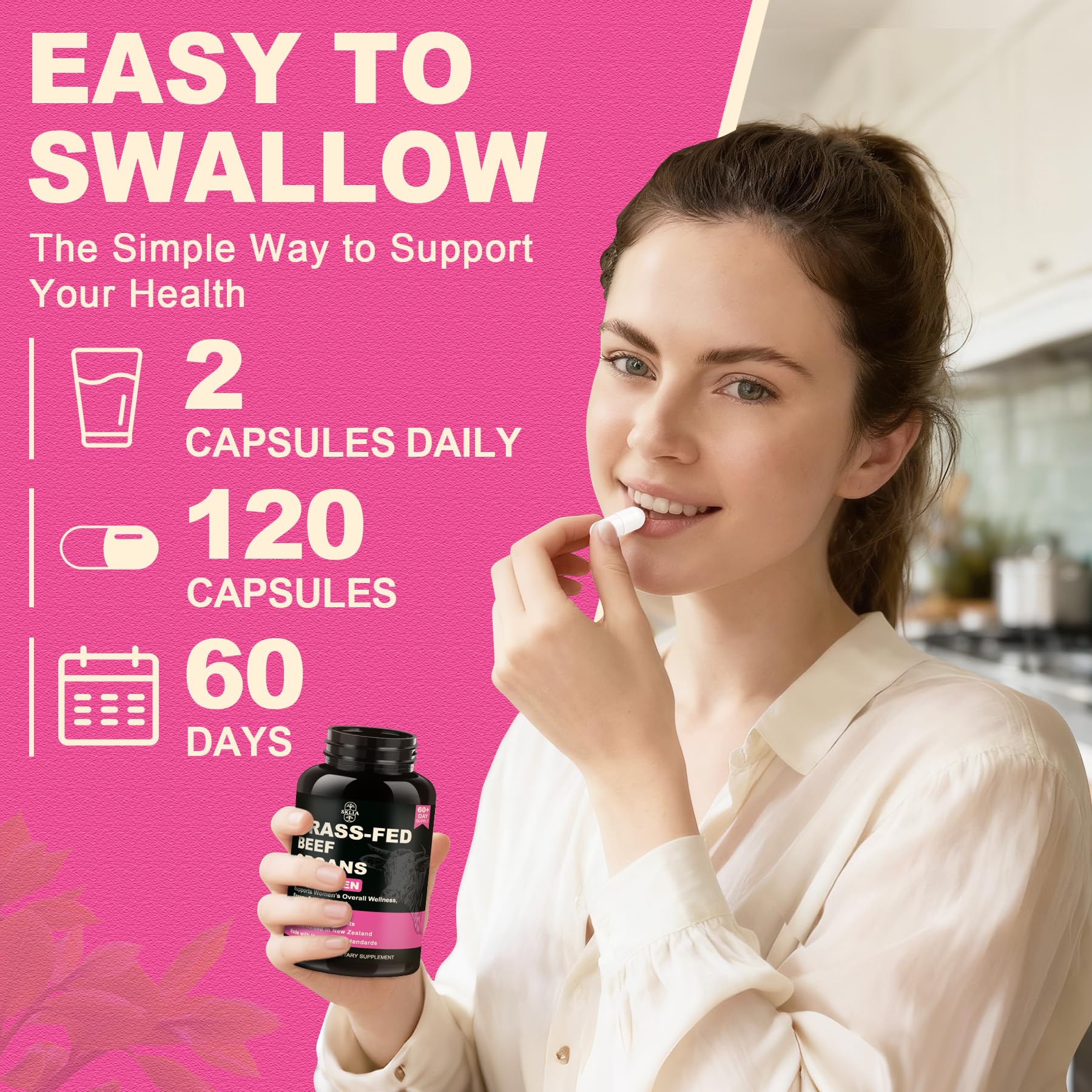 Non-GMO claim and clean formulation in SKLIA supplement