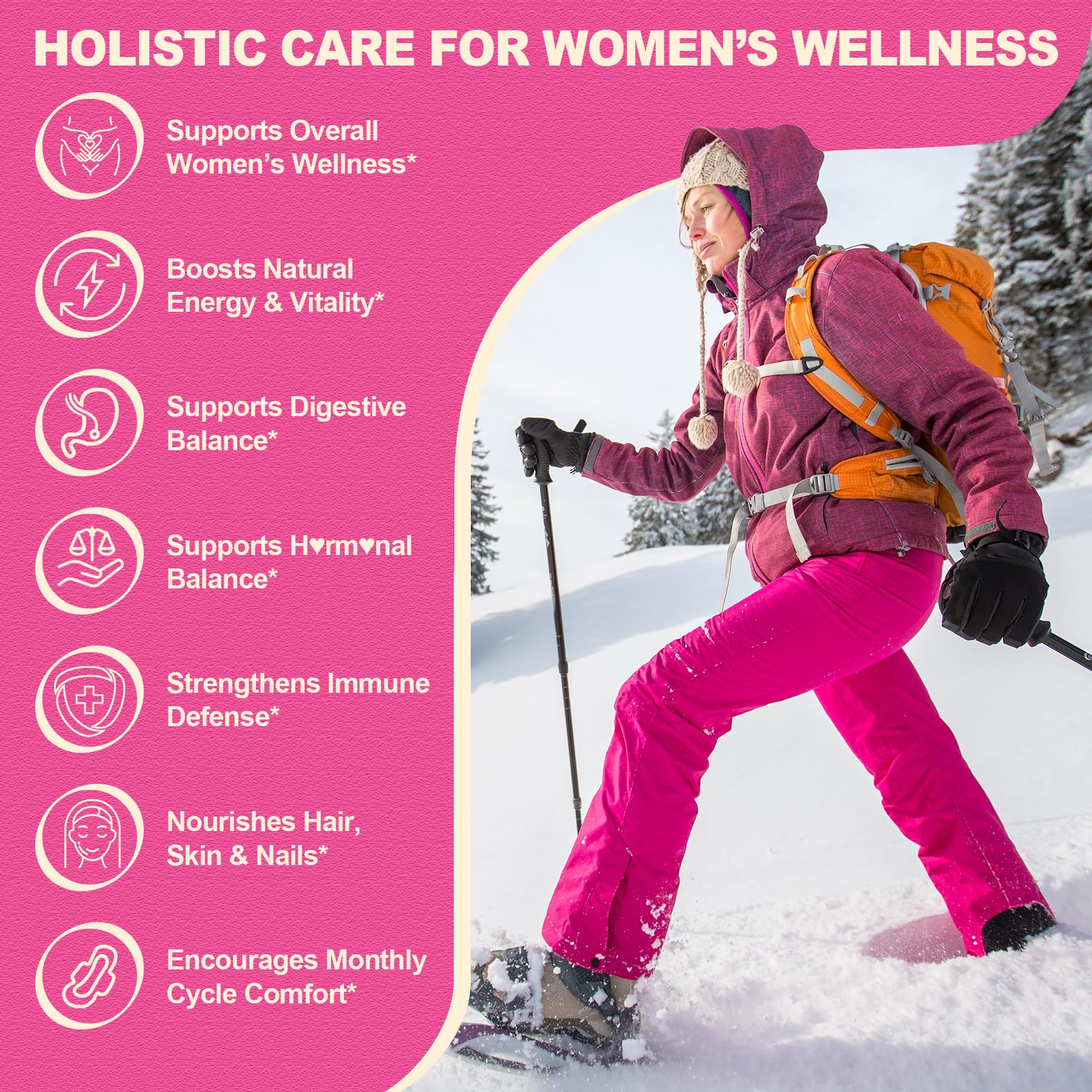 Vitex 30:1 blend within SKLIA formula for daily female vitality