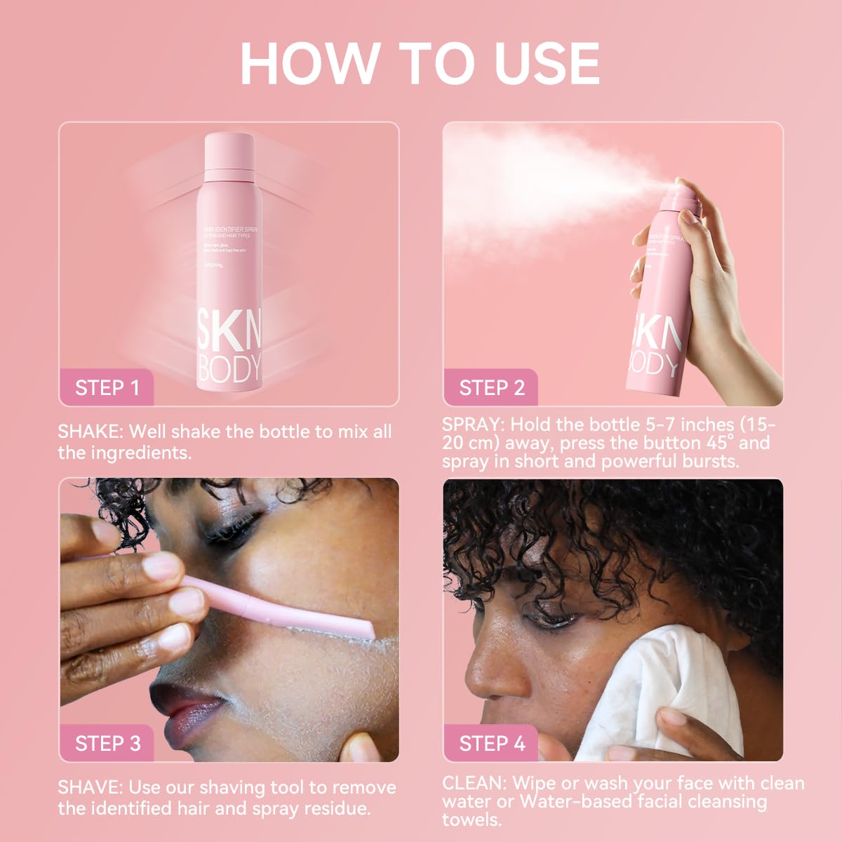 SKNBODY Razor heads close-up with smooth skin after use.