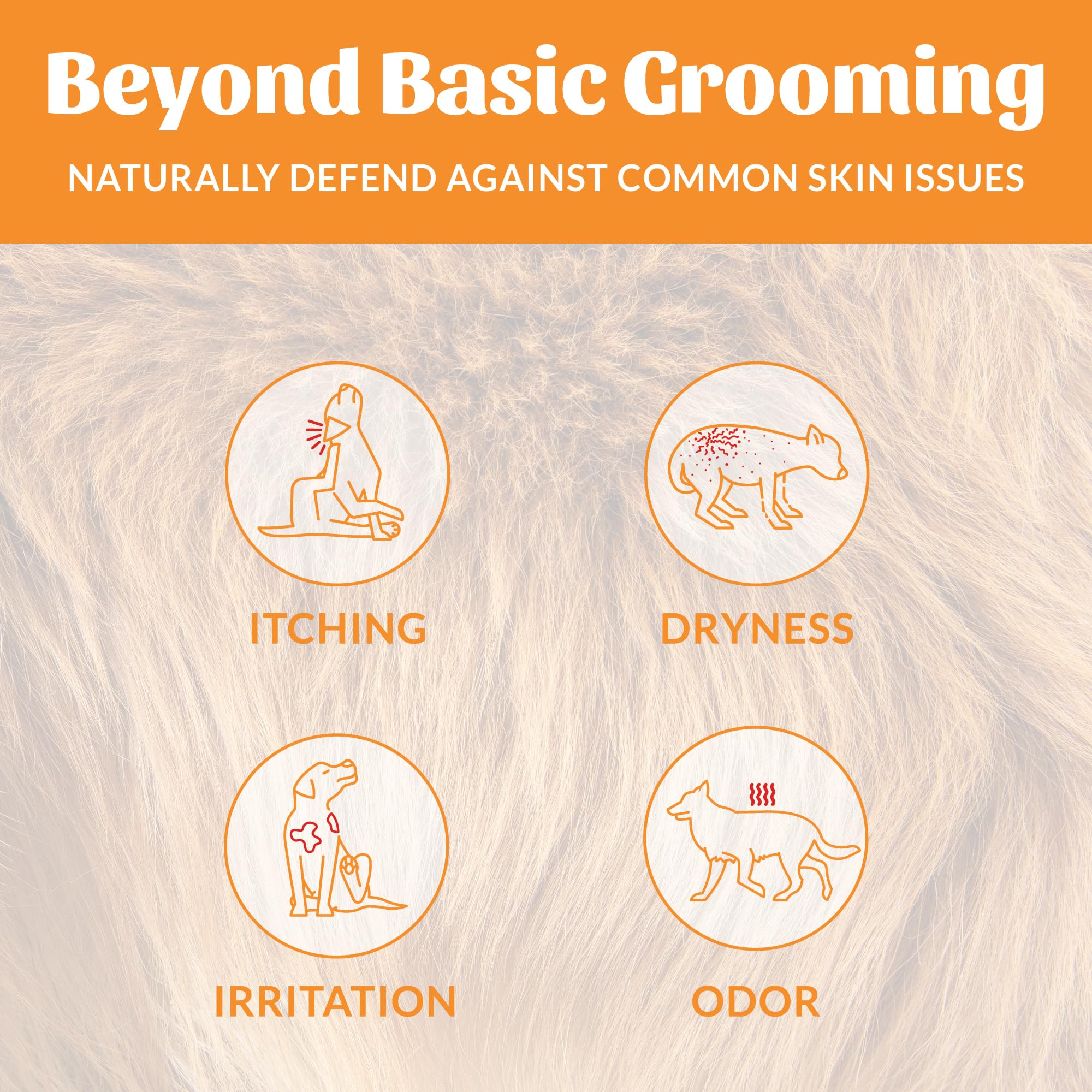 Avocado oil conditioning in Skout's Honor spray for shiny, moisturized fur.