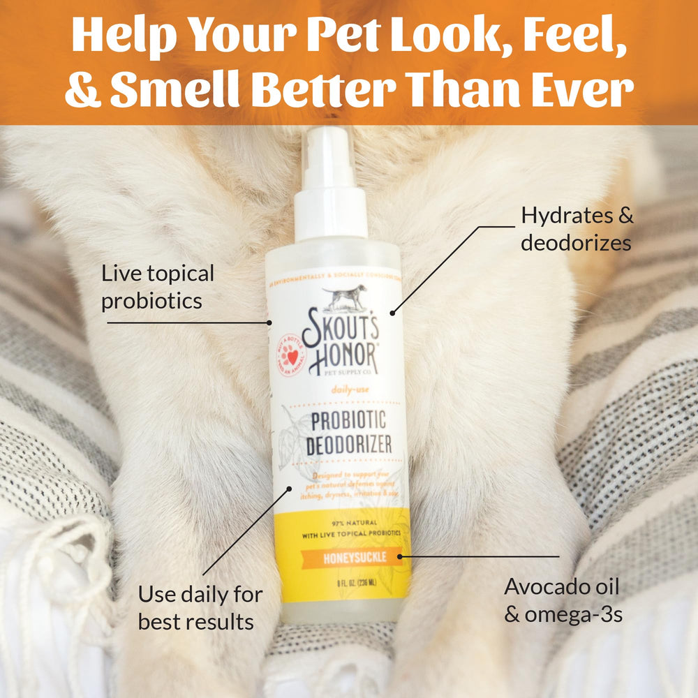 Paraben- and sulfate-free Skout's Honor formula with natural ingredients.