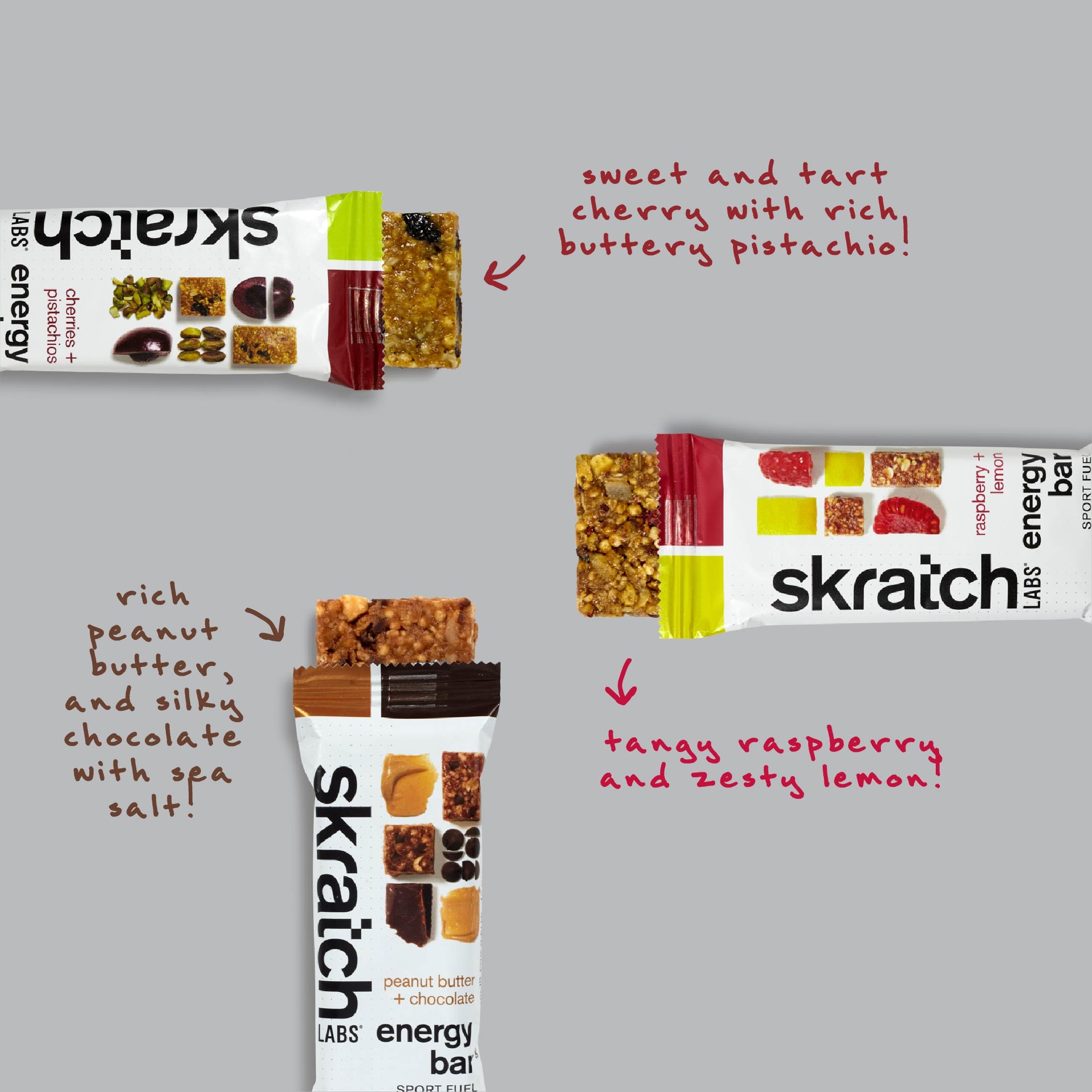 Skratch Labs Energy Bar gym setting emphasizes quick energy between sets.