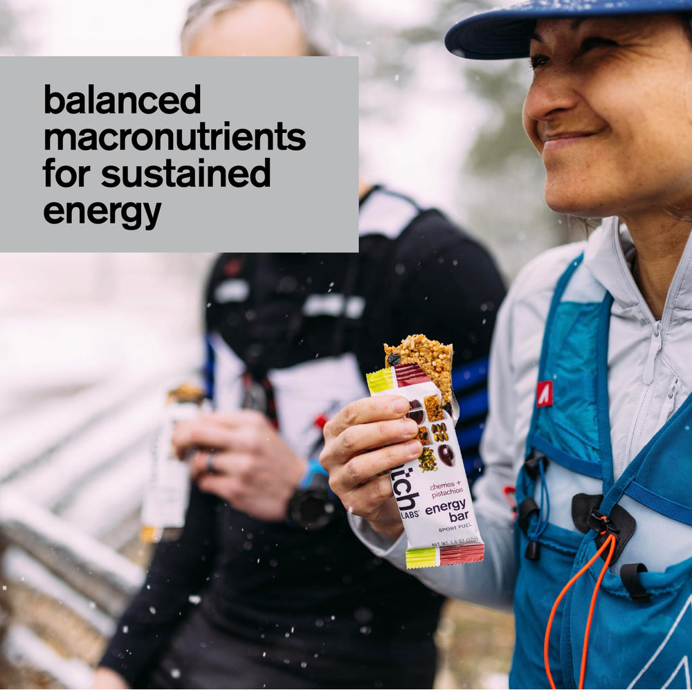 Skratch Labs Energy Bar packaging with nutrition facts promotes transparency.