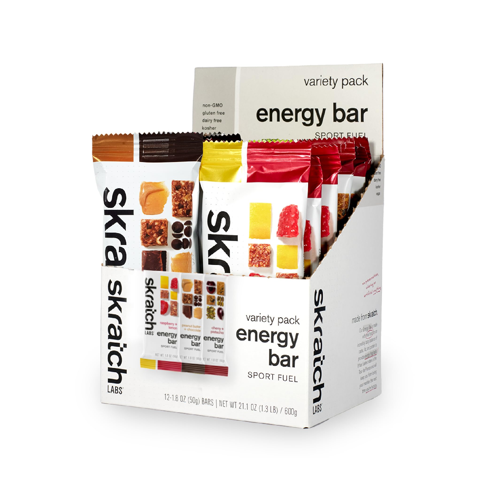 Skratch Labs Energy Bar Variety Pack front for convenient on-the-go fueling.