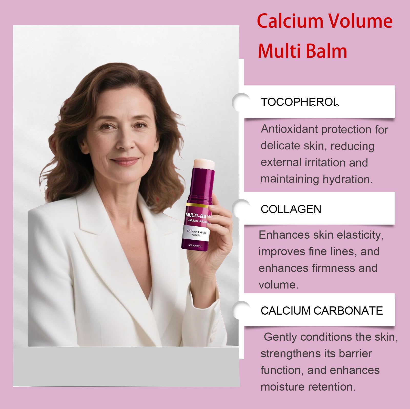 SKROSS Calcium Multi Balm Eye Contour provides gentle hydration for delicate eye area.