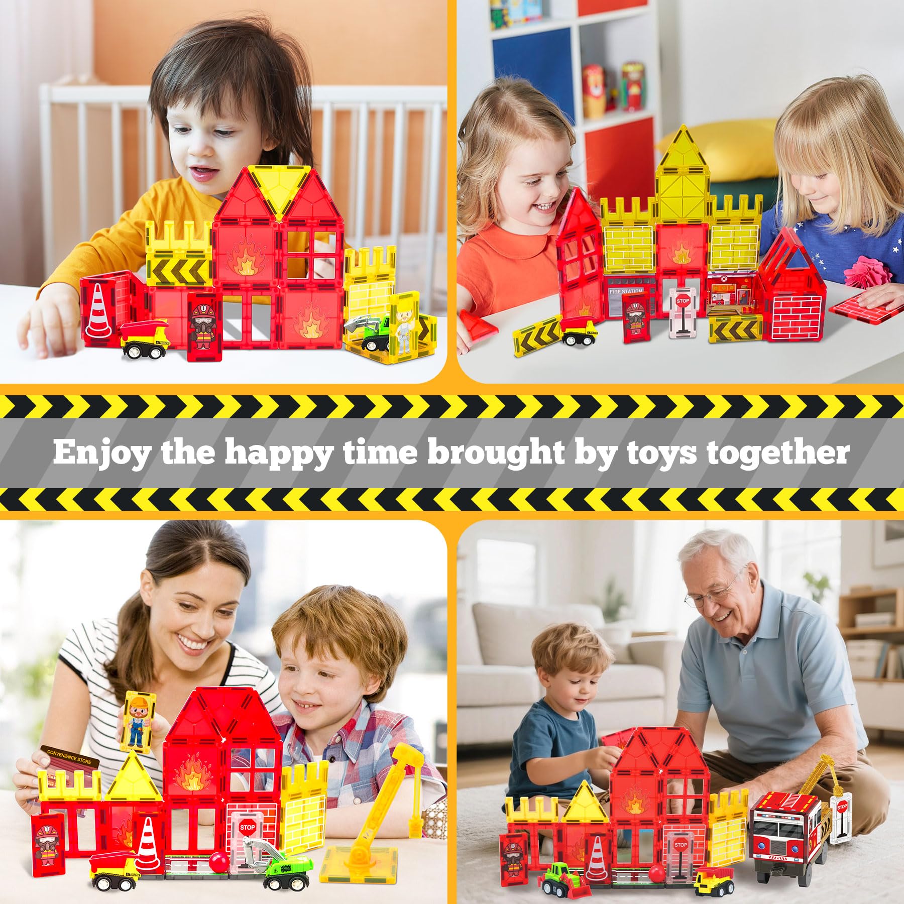 SKTMYY magnetic tiles Colorful set makes a gift-ready STEM toy