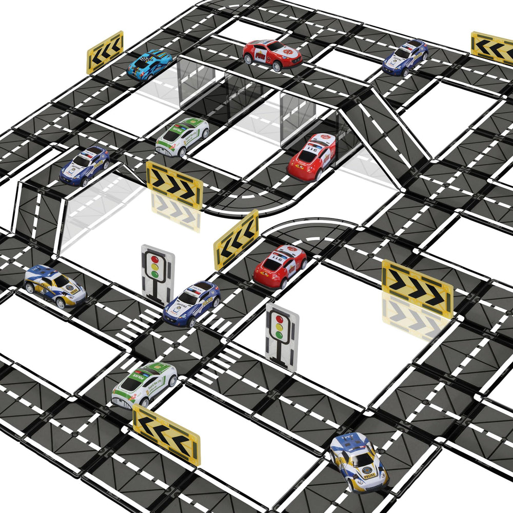 SKTMYY magnetic road set for imaginative play and early STEM exploration.