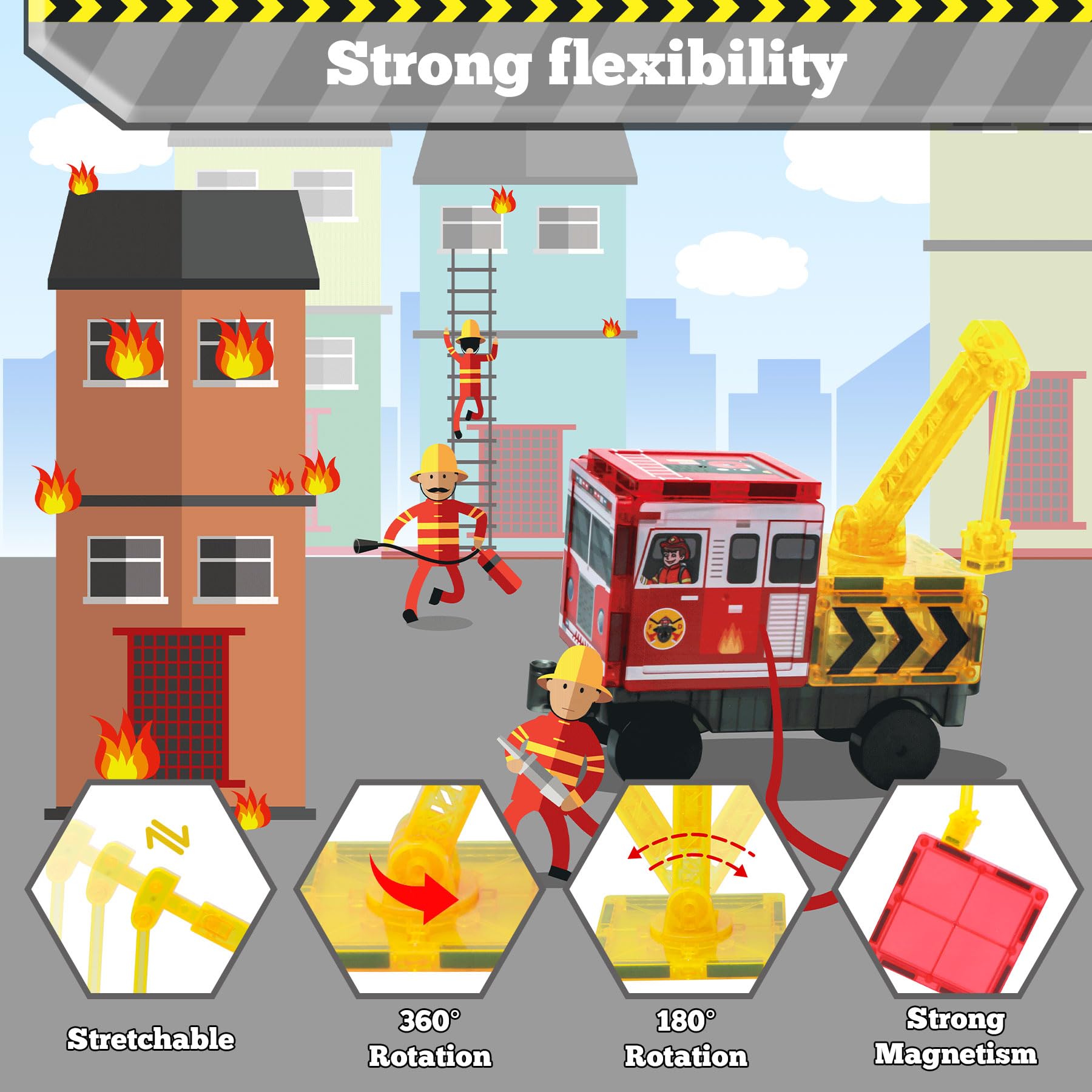 SKTMYY magnetic tiles Safety-tested magnets and non-toxic coatings for safe play