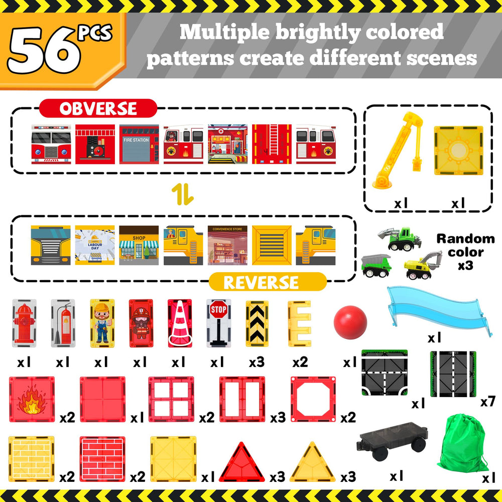 SKTMYY magnetic tiles Telescopic crane in action for lifts during pretend builds
