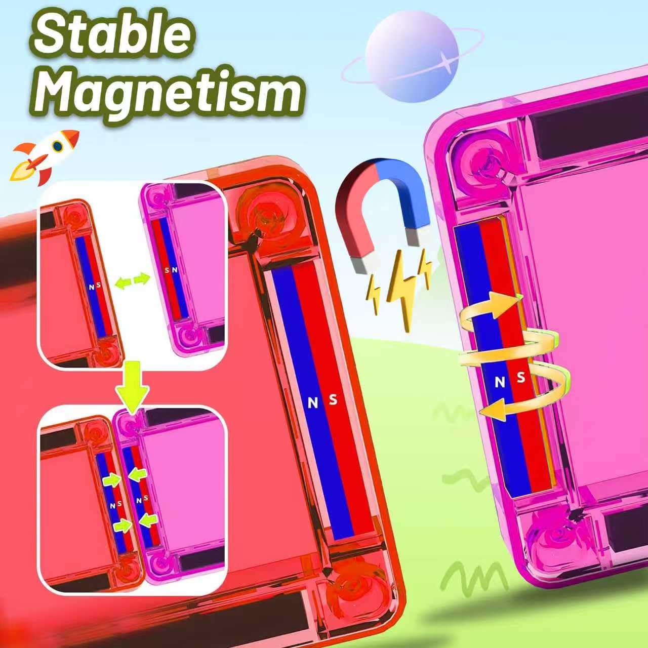 SKTMYY mini magnetic tiles offer portable STEM activity for rainy days