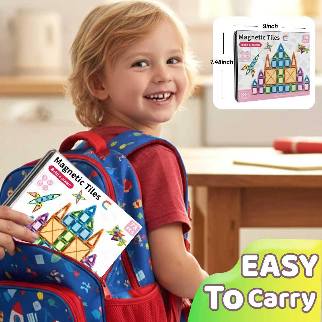 SKTMYY mini magnetic tiles support kids geometry exploration while traveling