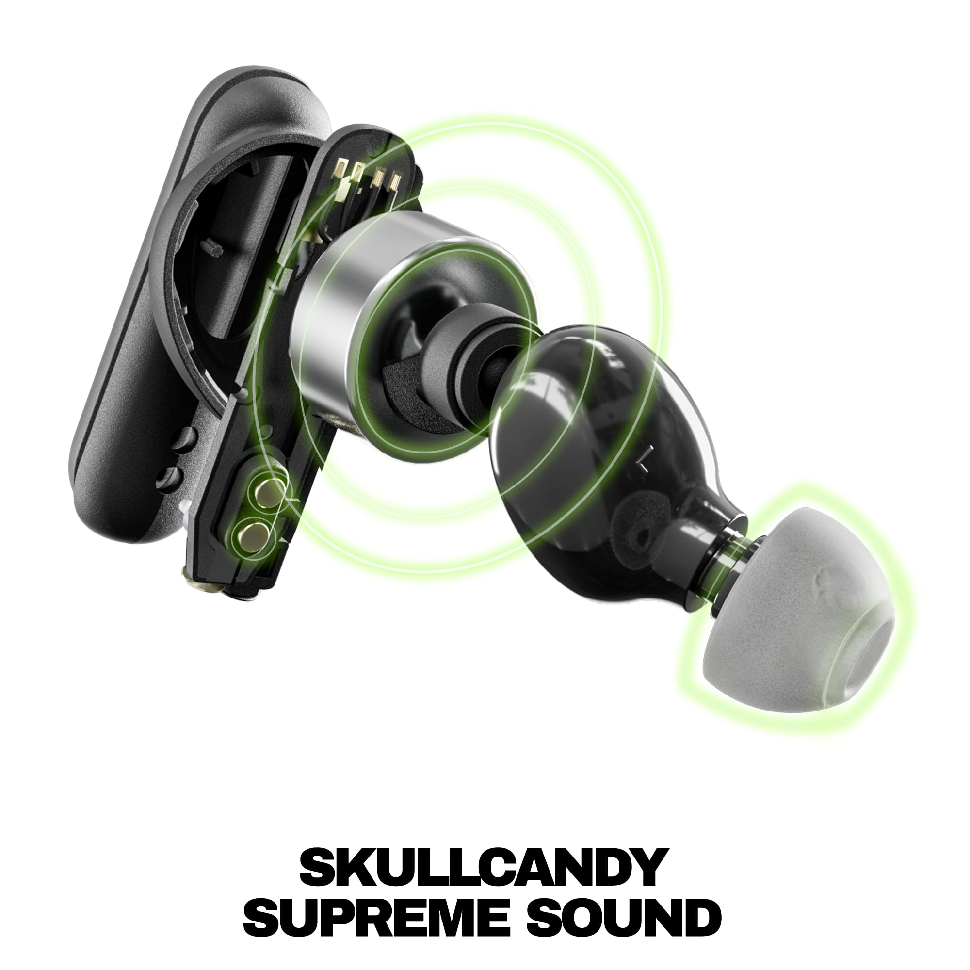 Skullcandy Smokin’ Buds IPX4 rating protects against sweat and water.