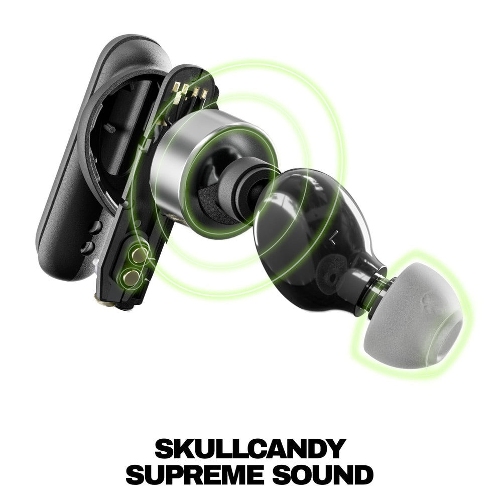 Skullcandy Smokin’ Buds IPX4 rating protects against sweat and rain.
