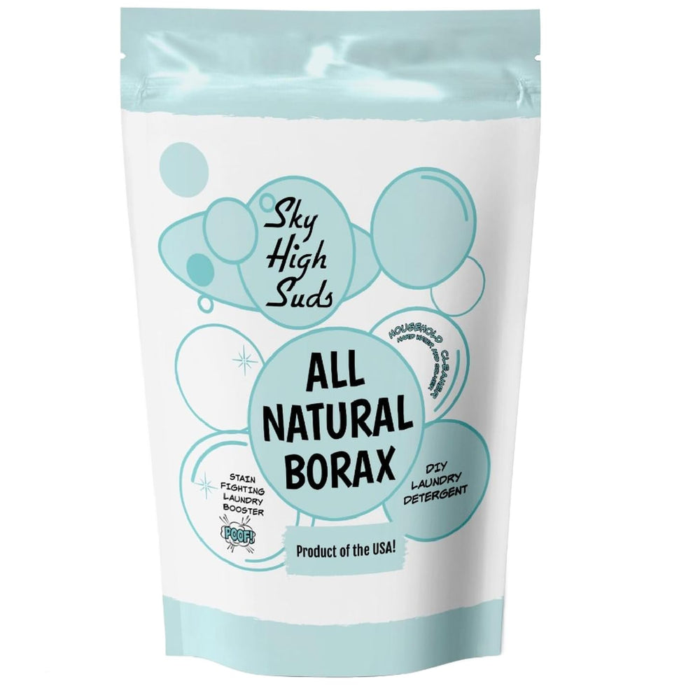 SKY HIGH SUDS borax powder 2lb for all-purpose cleaning and laundry boost.