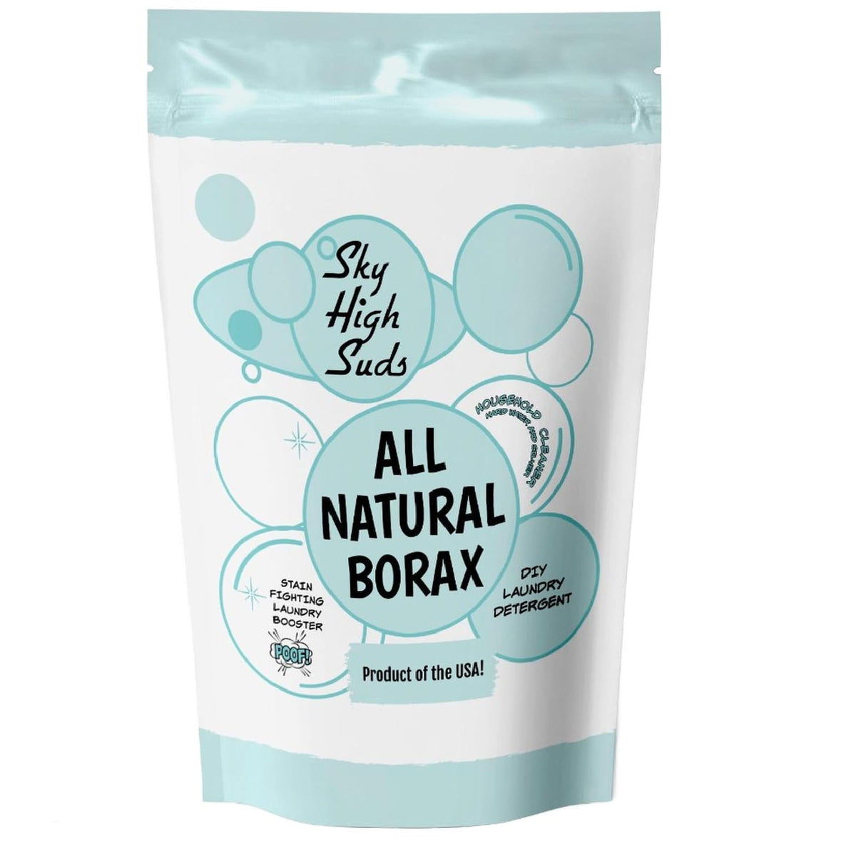 SKY HIGH SUDS borax powder 2lb for all-purpose cleaning and laundry boost.