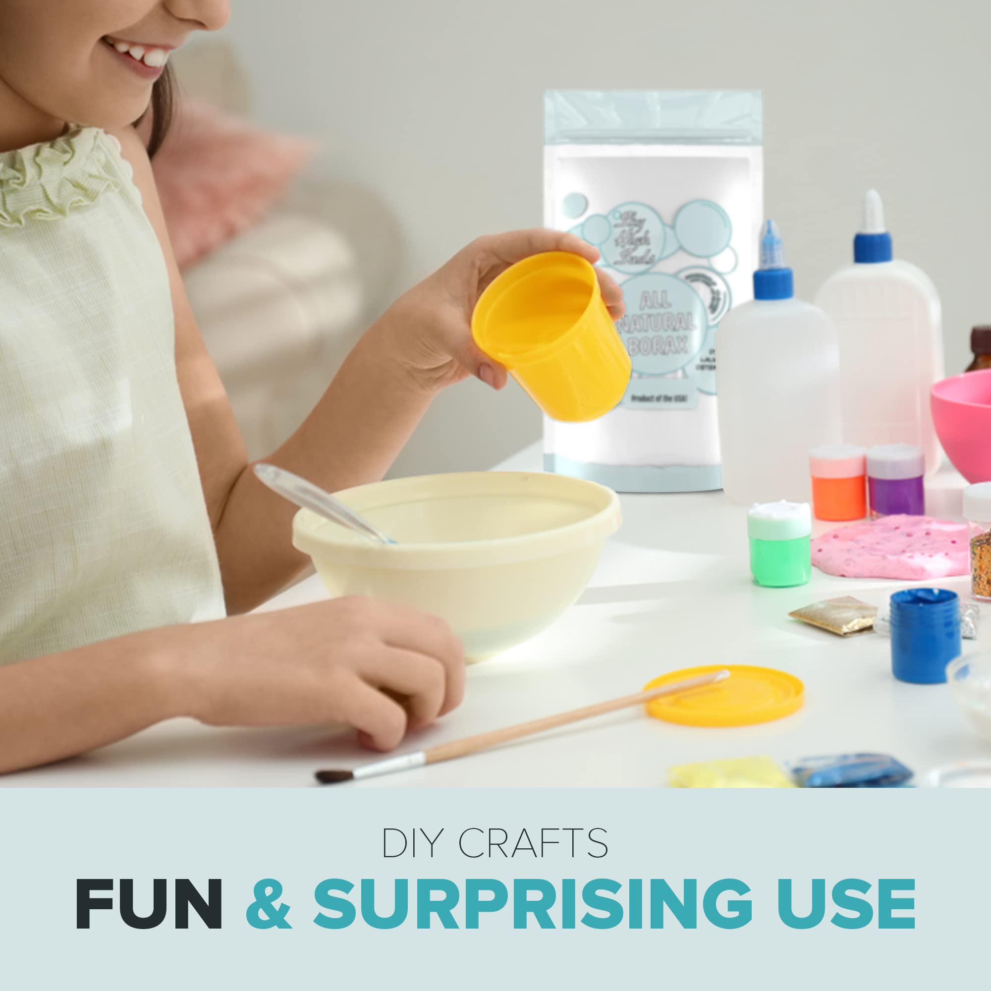 SKY HIGH SUDS borax powder deodorizes carpets and upholstery.