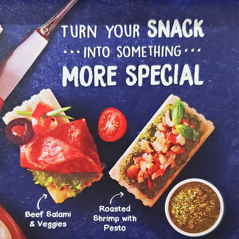 SkyFlakes crackers pair well with cheeses or spreads.
