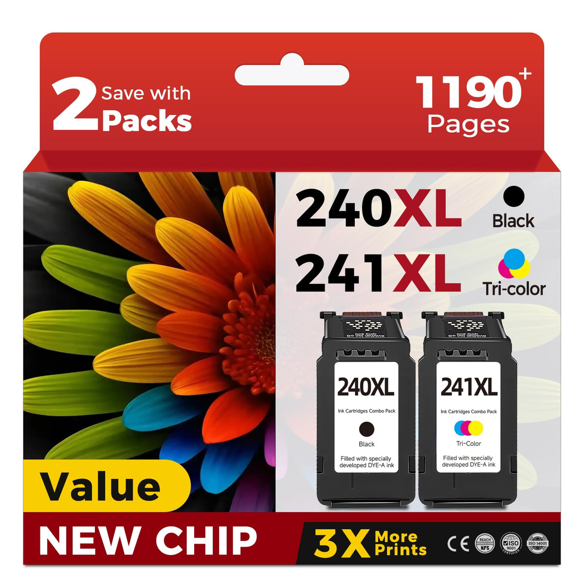 Skyink PG-240XL and CL-241XL combo pack box for reliable home printing.