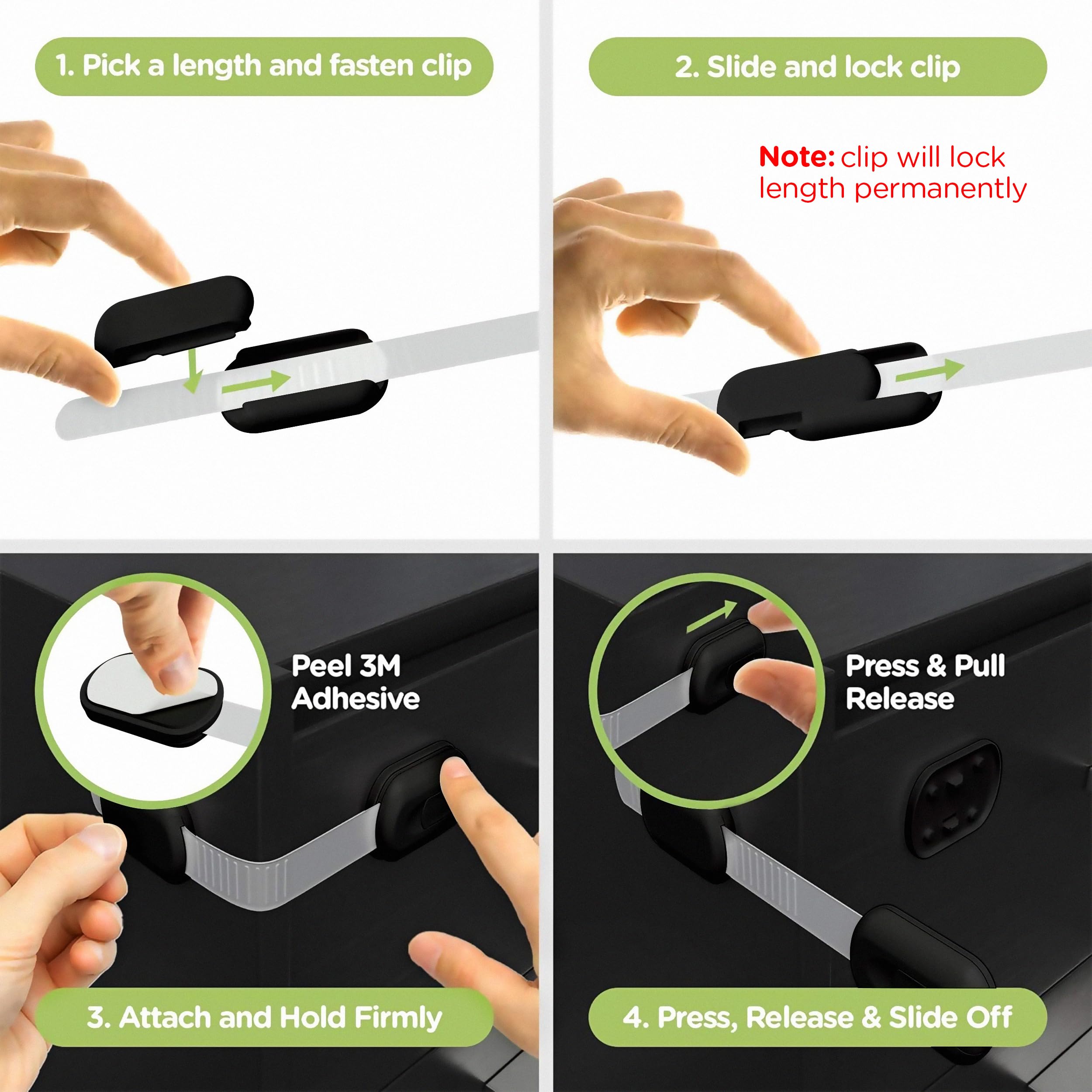 Skyla Homes Baby Locks securing a cabinet drawer for safety