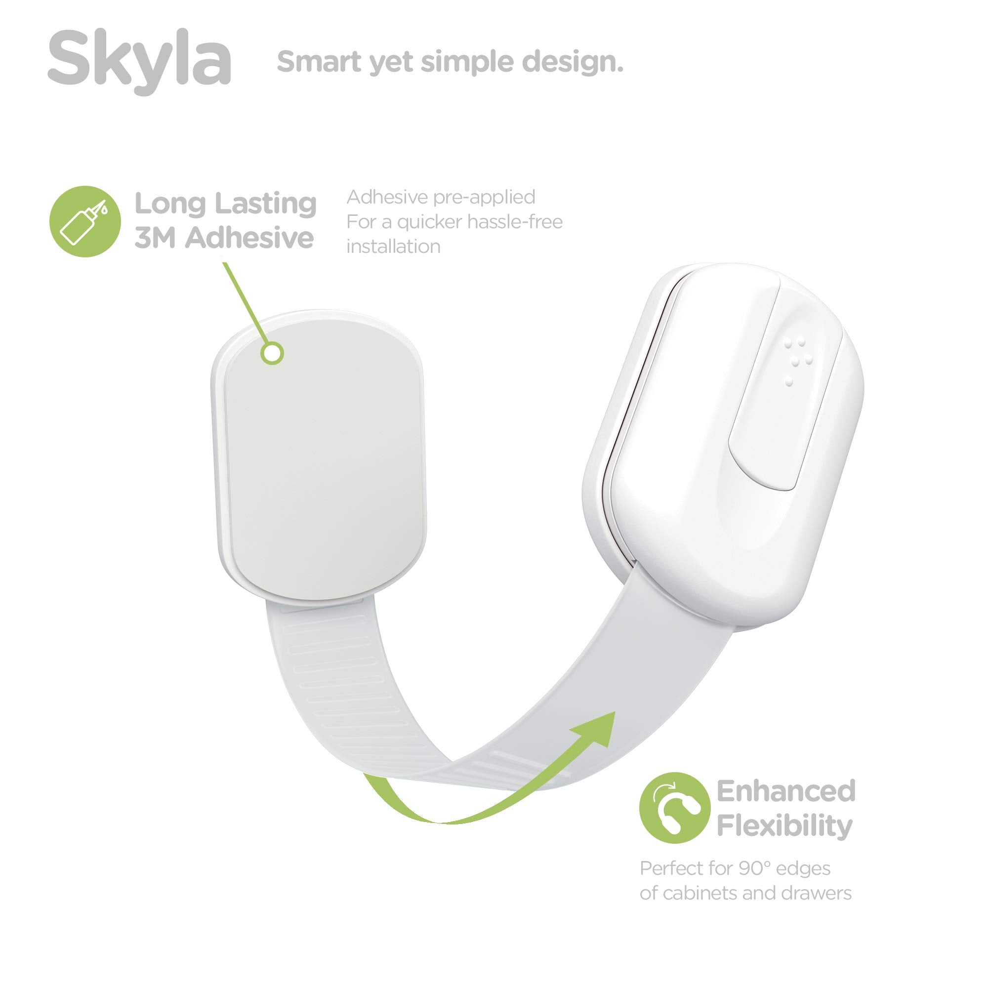 Skyla Homes kitchen cabinet lock on pantry shelf for organized storage