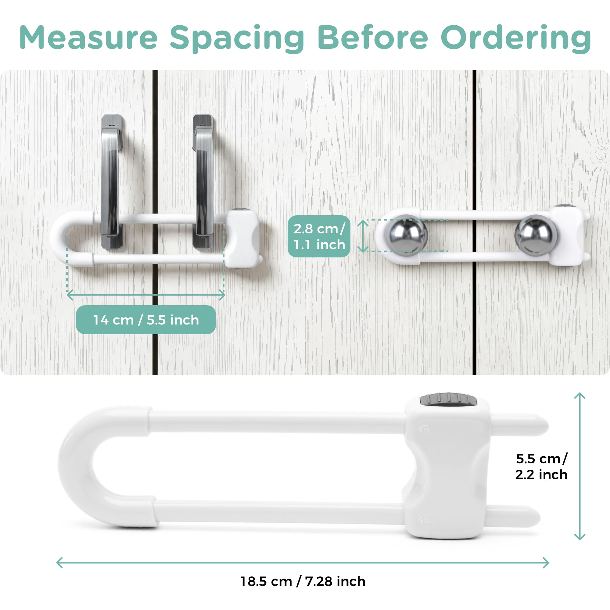 Skyla Homes lock with a D-shaped pull highlights tool-free installation.