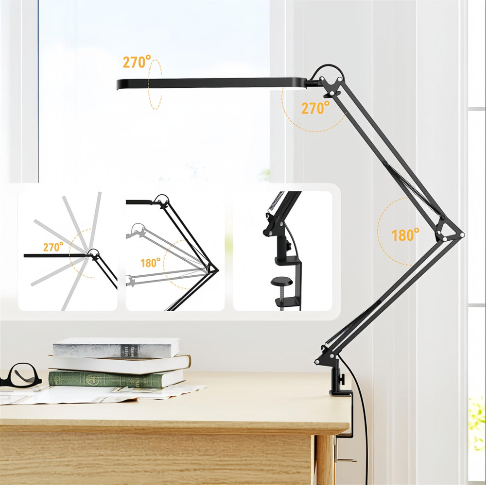 SKYLEO desk lamp provides 11 brightness levels for precise illumination across tasks.
