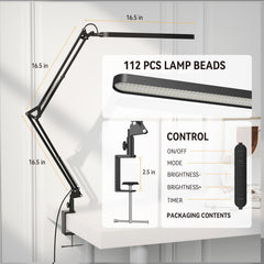 SKYLEO desk lamp offers 5 color modes for focused work, reading, or relaxing ambiance.