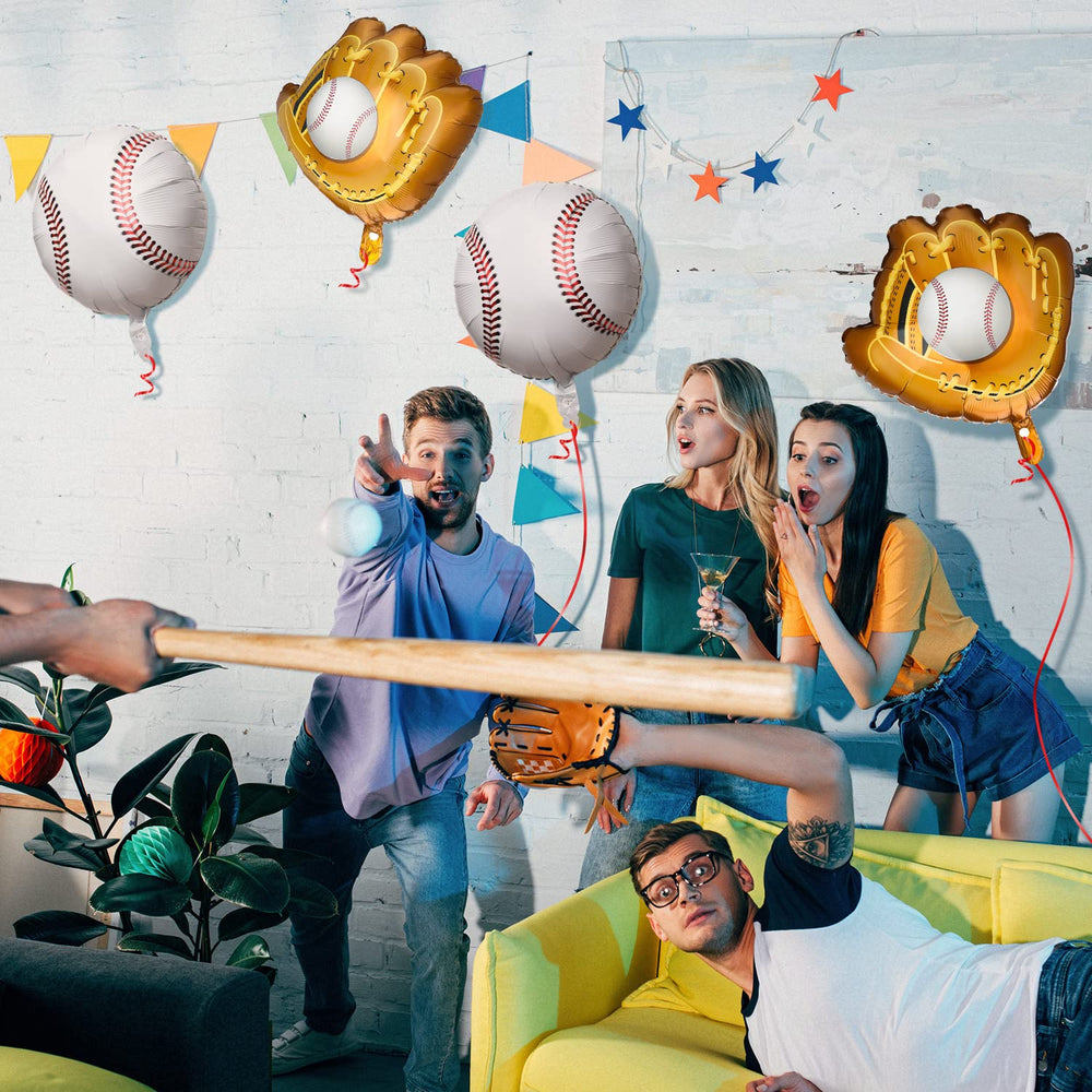 Skylety foil balloons include holes for easy hanging on walls or doors.