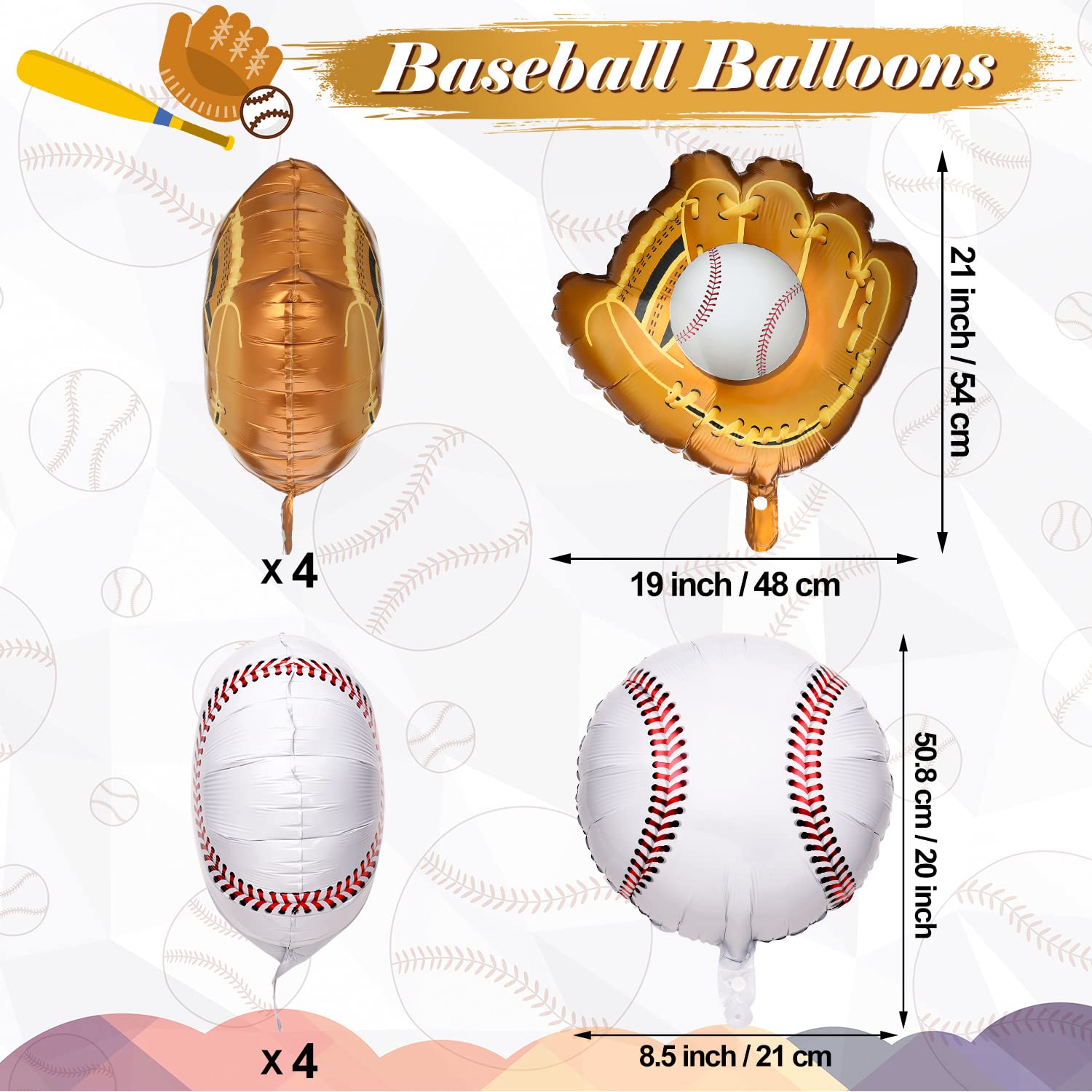 Skylety baseball backdrops provide festive photo walls for games and celebrations.