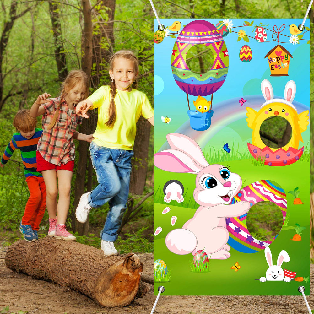 Skylety Easter banner backdrop size creates a bold visual centerpiece.
