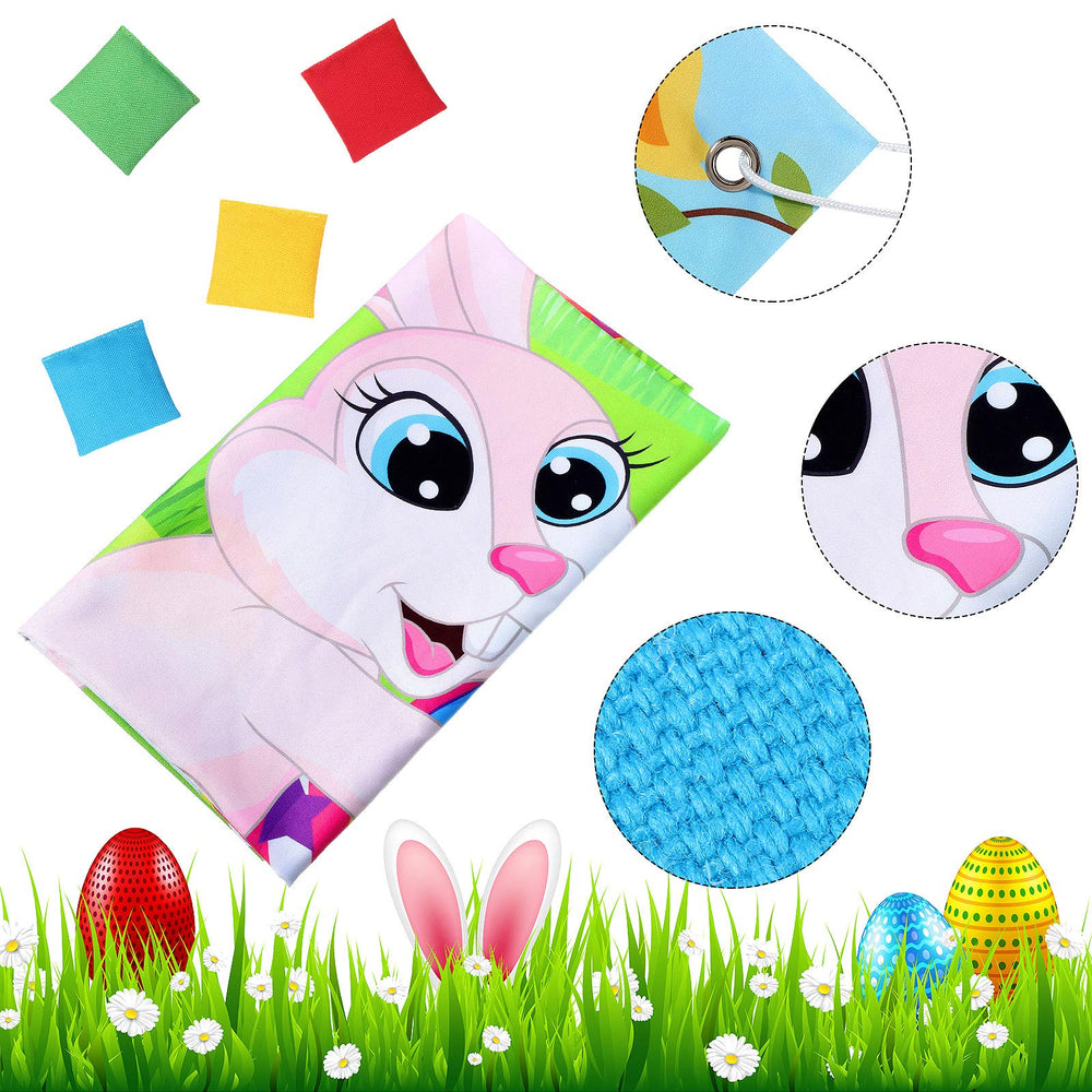 Skylety Easter banner hanging ribbon enables easy, mess-free setup.